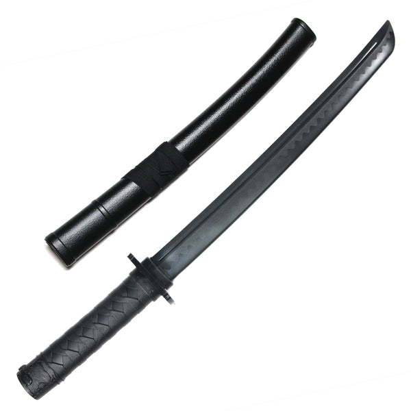 PP Series :: Black Polypropylene Wakizashi (23.5") Short (Hamon Type)
