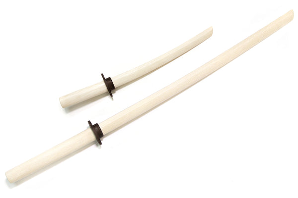 Master Series :: Oak Bokken Set (Long + Short) NATURAL WHITE